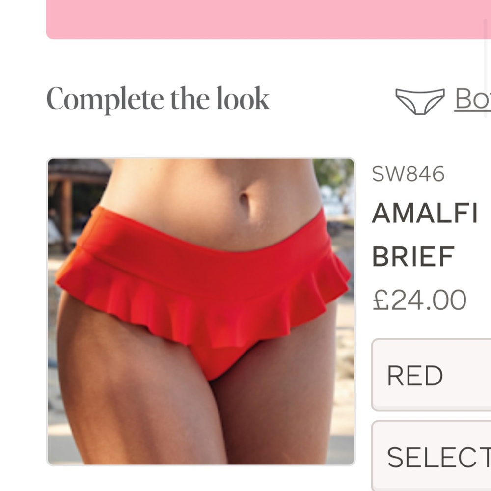 Red Ruffled Bikini Set - Picture 2 of 3